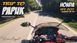 TRIP TO PAPUK (Horvátország / Croatia) | HONDA VFR 800 + DOMINATOR HP1 | VLOG + RAW + ENGINE SOUND
