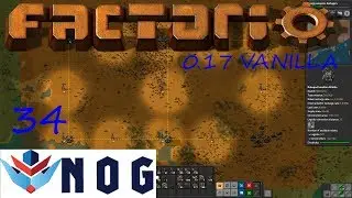Factorio 0.17 Vanilla Ep34 - Roboport Grid Blueprint & Stone Mining - Gameplay, Lets Play