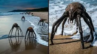 La sua telecamera ha ripreso queste creature che strisciavano fuori dall'oceano e poi è successo que