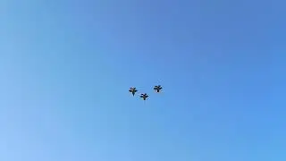 Three F35's buzz over the University of Utah August 2024.