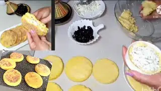 أسهل وألذ حريشات بالزيتون والجبن متشبعوش منهم هشاشين وخفافين بجميع الأسرار👌منسمين بالزعتر #حريشات🇲🇦😋