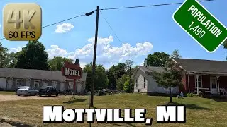 Driving Around Small Town Mottville, Michigan in 4k Video