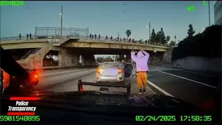 CHP Shoots Kinetic Energy Rounds At A Honda Civic After Pursuit In LA