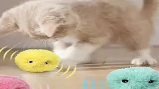 Interactive Ball Smart Cat Toys Plush Electric Catnip Training Toy Kitten Touch Sounding Pet Product