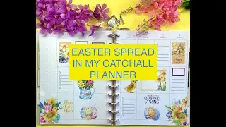 EASTER SPREAD USING @kellofaplan SPRING FLORALS STICKER BOOK