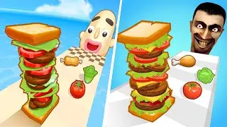 Sandwich Runner 🆚 Sandwich Run 🧿🌺🌈Walkthrough Android IOS 2025 New Update Gameplay 29957