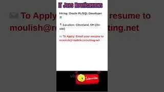Oracle PLSQL Developer Job in Cleveland, OH Oct 16, 2025