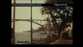 Trolleybuses of Oporto, Portugal, early 1970s.  Archive film 61716