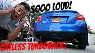THE WRX GETS LOUD!!! (CATLESS TURBOBACK)