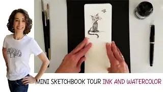 Adorable Character Art Mingles with Quirky Cats in Mini Sketchbook Tour! 🎨🐱