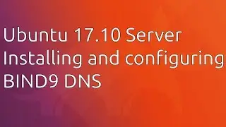 Ubuntu 17.10 Server - Installing and Configuring BIND9 DNS