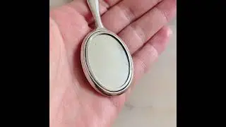 Antique 1919 Silver Hand Mirror Necklace - Mayveda Jewellery