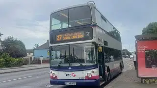 (MEGA THRASH & KICKDOWN!) First Essex (Hadleigh) VX54 MTZ 33403 Dennis Trident ALX400 on Route 27