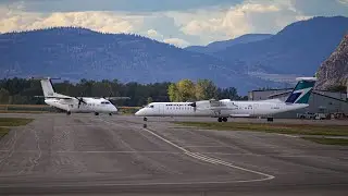 Busy Afternoon Arrivals and Departures at Kamloops Airport