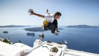 Freerunning through rooftops in Greece