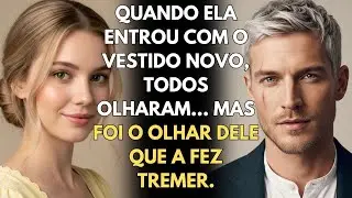 Quando ela entrou com o vestido novo, todos olharam… mas foi o olhar dele que a fez tremer.