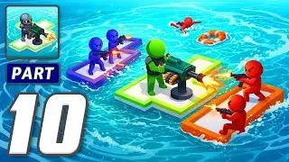War of Rafts: Crazy Sea Battle - Gameplay Walkthrough Part 10 - Craft Fight Survive (iOS, Android)