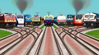9 Trains Run Through Dangerous Curve X Railroad Crossings | Indian express | train simulator classic