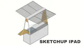 DESAIN GEROBAK DAGANG AESTHETIC MINIMALIS DI SKETCHUP IPAD