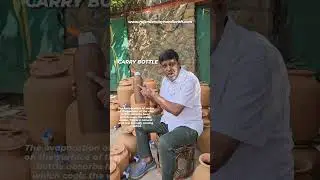 Mitti CARRY BOTTLE - Healthy Water 👌 Mitti Wali Desi Bottle #shorts #shortfeed #organic #viralvideo