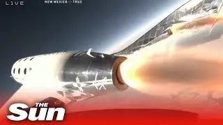 LIVE: Virgin Galactic takes off on first fully crewed spaceflight with Sir Richard Branson
