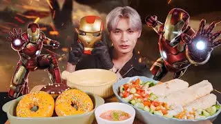 ĂN THEO IRON MAN | DONUT - SHAWARMA | Đời Thực