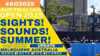 ⁴ᴷ #ao2025 SIGHTS sounds SUMMER TENNIS!! | Qualifying - Melbourne's Skyline awaits ATP/WTA players