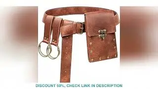 Viking Knight Cosplay Fantasy Belt Wasitbag Scabbard Medieval Renaissance Disguise Costume Accessori