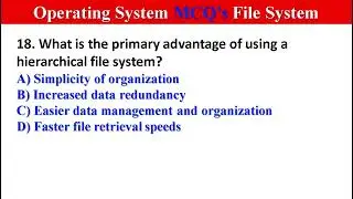 50 Exam MCQ&rsquo;s in Operating System about File Management