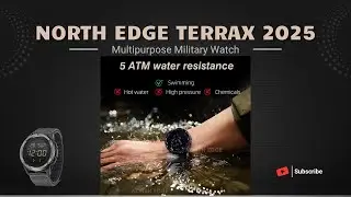 Military Watch | North Edge | Men's Watch | 2025 | Swimming Waterproof 50M Stopwatch