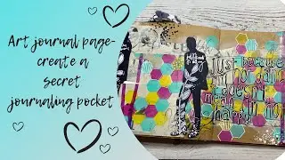 Art journal page- create a secret journaling pocket