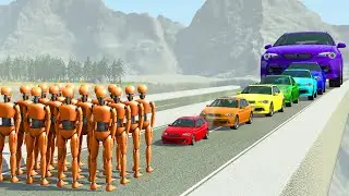 Small to Giant Cars vs Talking Dummies - beamng drive crashes