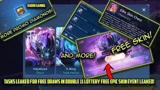 Tasks Leaked for Free Draws in the Double 11 Lottery Free Epic Skin Event | Mobile Legends | MLBB
