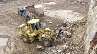 Massive Caterpillar Machine Loading Huge Rocks | Heavy Machinery in Action