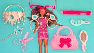 ASMR | Disney Mattel Doll Set Unboxing 👑 | DIY Barbie Ideas, Wig, Dress | Fashion Disney Princesa ✨
