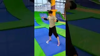 ну может быть не отклеится... ага) #юмор #спорт #trampoline #flip #acrobatics