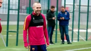 FC Barcelona - First training session before Copa del Rey second leg