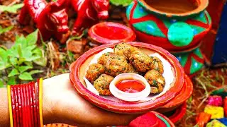 Miniature Cauliflower Ball Recipe Bengali Style Primitive Cooking  - Mini Foodies Show