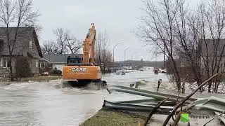 Deadhorse Creek flooding in Morden April 30th, 2022