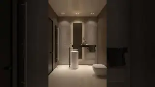 Modern Bathroom 3D Rendering