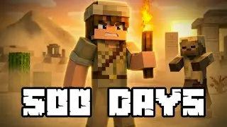 I Survived 500 days in Minecraft's Desert! [Full Movie]