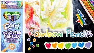 Testing and Drawing with Crayola Swirl Coloured Pencils