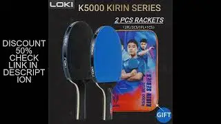 LOKI K5000 Table Tennis Racket Set 2pcs Home Entertainment PingPong Rackets with Blue Color Ping Pon