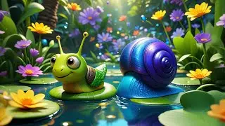 Seven Skating Snails in a Race | Fun Nursery Rhymes for Kids | Baby Songs and Preschool Learning