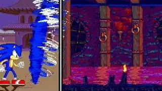 Sonic(me) vs 4 Strong mugen characters