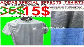Adidas special effects tshirts INCLUDING FREE DELIVERY UK USA EUROPE 15$ x 12 Pcs =180$