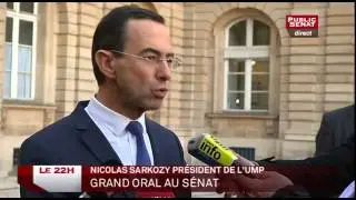 Nicolas Sarkozy président de l'UMP : grand oral au Sénat