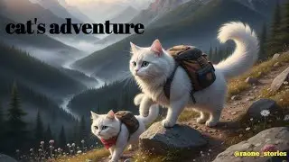 “Two Cats’ Epic Adventure”#youtubeshorts#CatAdventure#ForestJourney#funny  #CatCamping #RiverFishing