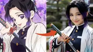 Demon Slayer 鬼滅の刃 AI Live Action Transformation