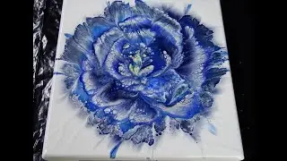 (124) Spiral flower dip / Acrylic pouring